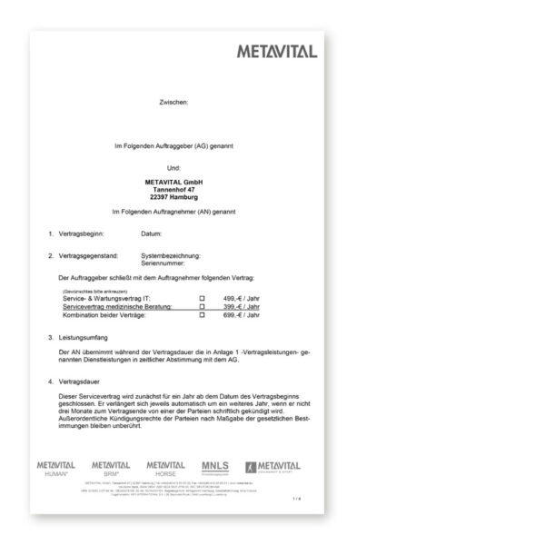 Wartungsvertrag Cover